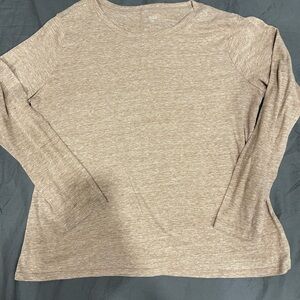 a.n.a Heathered Brown Long Sleeve Top